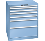 Armoire à tiroirs Lista 45 x 36E  H 100 x L 87 x P 72,5 cm 7 tiroirs Key Lock