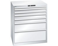 LISTA - Armoire à tiroirs (HxLxP) 100 x 87 x 72,5 cm KEY Lock R7035