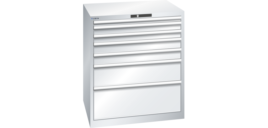 Armoire à tiroirs Lista 45 x 36E  H 100 x L 87 x P 72,5 cm 7 tiroirs Key Lock