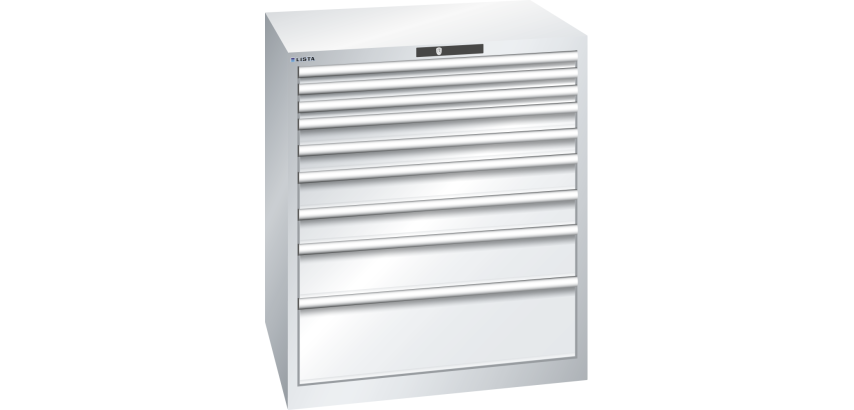 Armoire à tiroirs Lista 45 x 36E  H 100 x L 87 x P 72,5 cm 9 tiroirs Key Lock