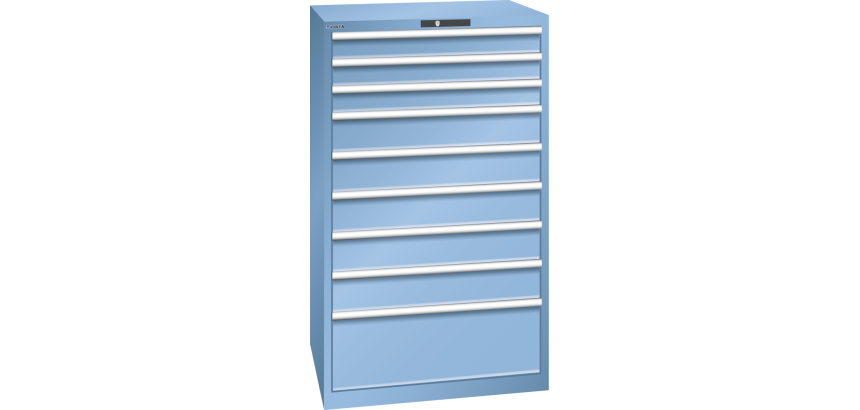 Armoire à tiroirs Lista 45 x 36E  H 145 x L 87 x P 72,5 cm 9 tiroirs Key Lock