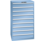 Armoire à tiroirs Lista 45 x 36E  H 145 x L 87 x P 72,5 cm 9 tiroirs Key Lock