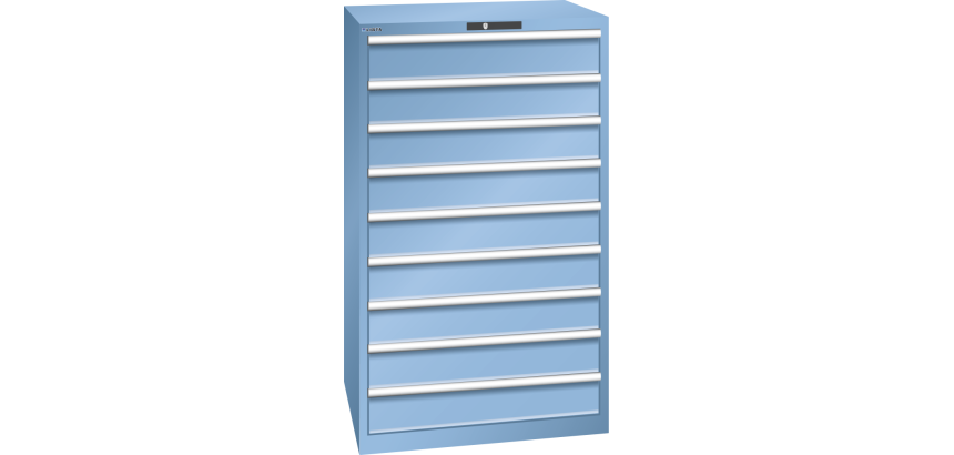 Armoire à tiroirs Lista 45 x 36E  H 145 x L 87 x P 72,5 cm 9 tiroirs Key Lock