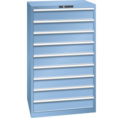 Armoire à tiroirs Lista 45 x 36E  H 145 x L 87 x P 72,5 cm 9 tiroirs Key Lock