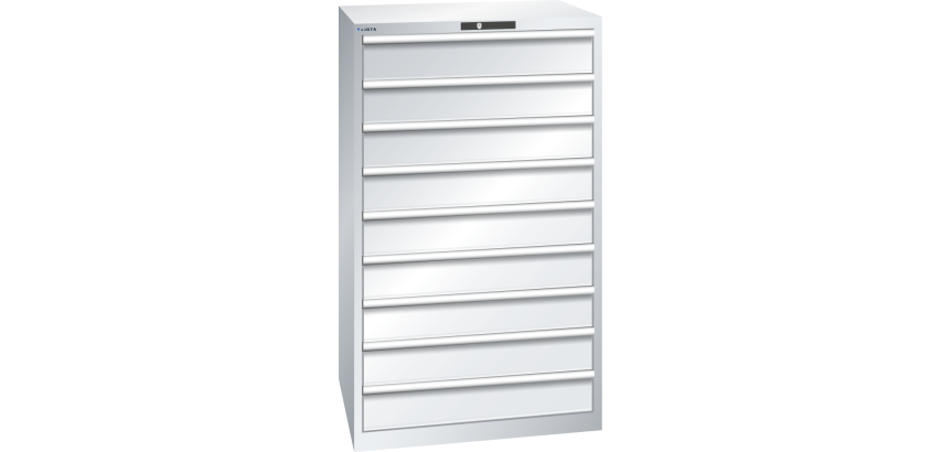 Armoire à tiroirs Lista 45 x 36E  H 145 x L 87 x P 72,5 cm 9 tiroirs Key Lock