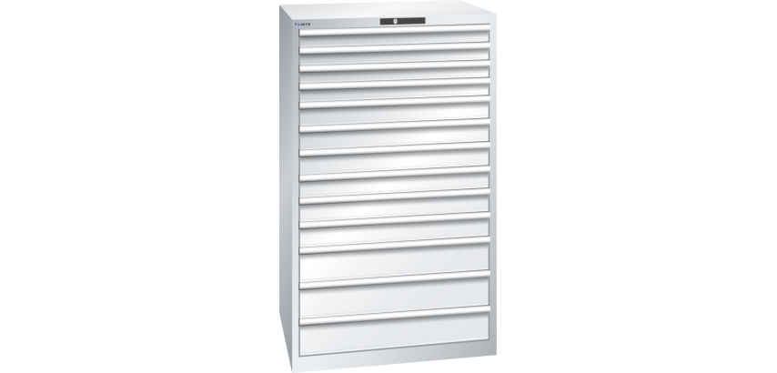 Armoire à tiroirs Lista 45 x 36E  H 145 x L 87 x P 72,5 cm 13 tiroirs Key Lock