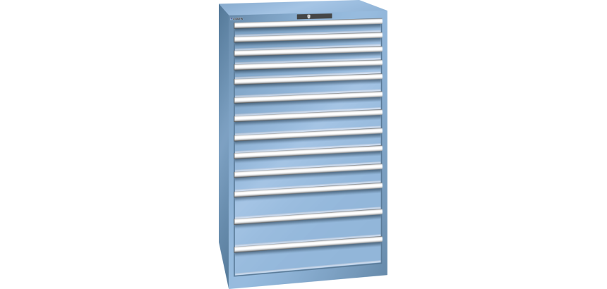 Armoire à tiroirs Lista 45 x 36E  H 145 x L 87 x P 72,5 cm 13 tiroirs Key Lock