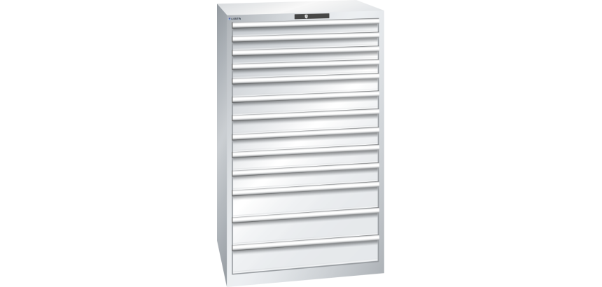 Armoire à tiroirs Lista 45 x 36E  H 145 x L 87 x P 72,5 cm 13 tiroirs Key Lock