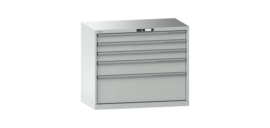Armoire à tiroirs Lista 54 x 27E  H 85 x L 102,3 x P 57,2 cm 5 tiroirs Key Lock