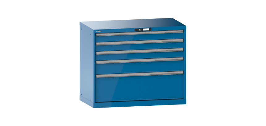 Armoire à tiroirs Lista 54 x 27E  H 85 x L 102,3 x P 57,2 cm 5 tiroirs Key Lock