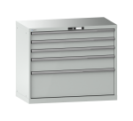 Armoire à tiroirs Lista 54 x 27E  H 85 x L 102,3 x P 57,2 cm 5 tiroirs Key Lock