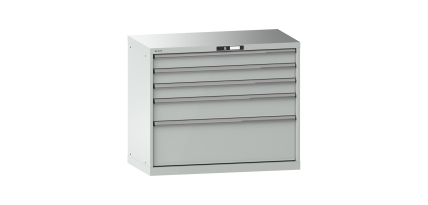 Armoire à tiroirs Lista 54 x 27E  H 85 x L 102,3 x P 57,2 cm 5 tiroirs Key Lock