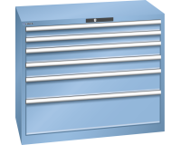 LISTA - Armoire à tiroirs 54x27E (HxLxP) 85 x 102,3 x 57,2 cm KEY Lock R5012