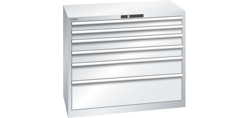 Armoire à tiroirs Lista 54 x 27E  H 85 x L 102,3 x P 57,2 cm 6 tiroirs Key Lock