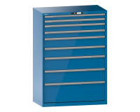 LISTA - Armoire à tiroirs (HxLxP) 145 x 102,3 x 57,2 cm KEY Lock R5012