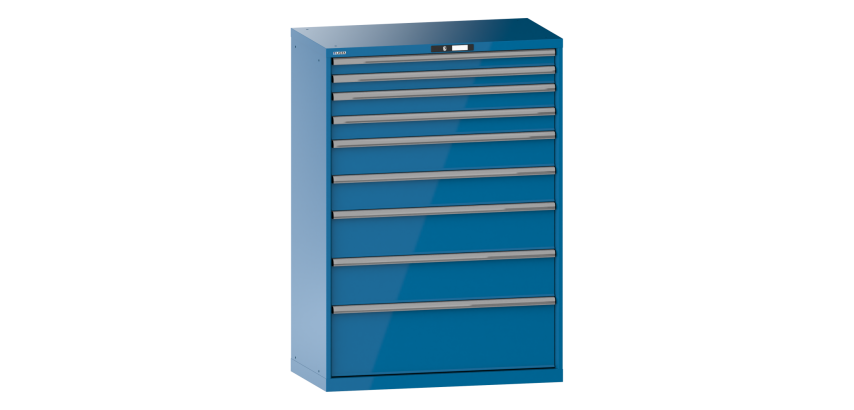 Armoire à tiroirs Lista 54 x 27E  H 145 x L 102,3 x P 57,2 cm 9 tiroirs Key Lock
