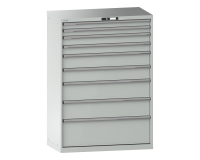 LISTA - Armoire à tiroirs (HxLxP) 145 x 102,3 x 57,2 cm KEY Lock R7035