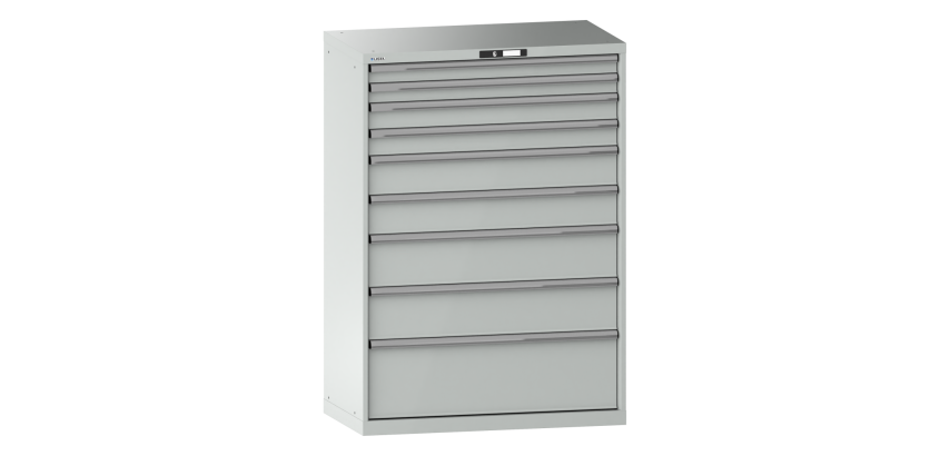 Armoire à tiroirs Lista 54 x 27E  H 145 x L 102,3 x P 57,2 cm 9 tiroirs Key Lock