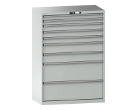 LISTA - Armoire à tiroirs (HxLxP) 145 x 102,3 x 57,2cm KEY Lock R7035