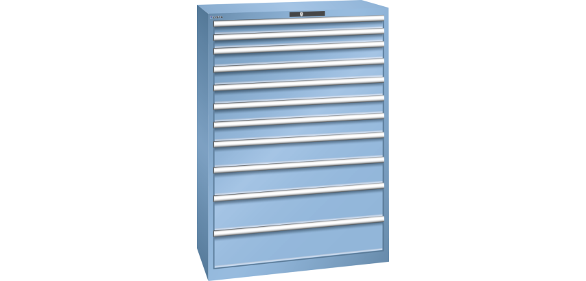 Armoire à tiroirs Lista 54 x 27E  H 145 x L 102,3 x P 57,2 cm 11 tiroirs Key Lock
