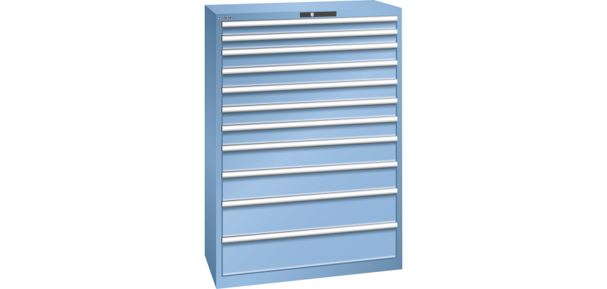 Armoire à tiroirs Lista 54 x 27E  H 145 x L 102,3 x P 57,2 cm 11 tiroirs Key Lock