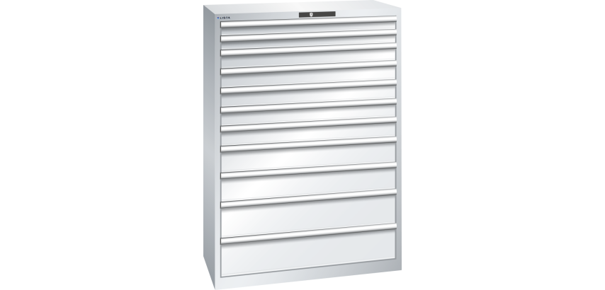 Armoire à tiroirs Lista 54 x 27E  H 145 x L 102,3 x P 57,2 cm 11 tiroirs Key Lock