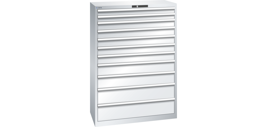 Armoire à tiroirs Lista 54 x 27E  H 145 x L 102,3 x P 57,2 cm 11 tiroirs Key Lock
