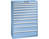 LISTA - Armoire à tiroirs (HxLxP) 145 x 102,3 x 57,2 cm KEY Lock R5012