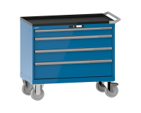 LISTA - Armoire tiroirs mobile (HxLxP) 96,2 x 102,3 x 57,2 cm KEY Lock R5012