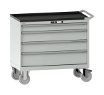Armoire à tiroirs Lista 54 x 27E  H 96,2 x L 102,3 x P 57,2 cm 4 tiroirs, roues Ø 16 cm Key Lock