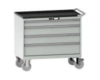 LISTA - Armoire tiroirs mobile (HxLxP) 96,2 x 102,3 x 57,2 cm KEY Lock R7035