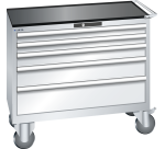 Armoire à tiroirs Lista 54 x 27E  H 96,2 x L 102,3 x P 57,2 cm 5 tiroirs, roues Ø 16 cm Key Lock