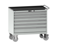 LISTA - Armoire tiroirs mobile (HxLxP) 96,2 x 54 x 102,3 cm KEY Lock R7035