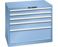 LISTA - Armoire à tiroirs (HxLxP) 85 x 102,3 x 72,5cm KEY Lock R5012