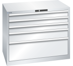 Armoire à tiroirs Lista 54 x 36E  H 85 x L 102,3 x P 72,5 cm 5 tiroirs Key Lock