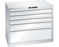 LISTA - Armoire à tiroirs (HxLxP) 85 x 102,3 x 72,5cm KEY Lock R7035