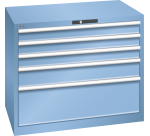 Armoire à tiroirs Lista 54 x 36E  H 85 x L 102,3 x P 72,5 cm 5 tiroirs Key Lock