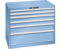 LISTA - Armoire à tiroirs (HxLxP) 85 x 102,3 x 72,5 cm KEY Lock R5012