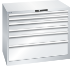Armoire à tiroirs Lista 54 x 36E  H 85 x L 102,3 x P 72,5 cm 6 tiroirs Key Lock