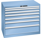 Armoire à tiroirs Lista 54 x 36E  H 85 x L 102,3 x P 72,5 cm 7 tiroirs Key Lock