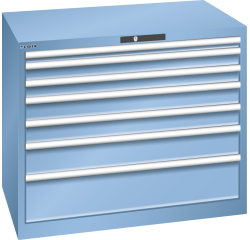 Armoire à tiroirs Lista 54 x 36E  H 85 x L 102,3 x P 72,5 cm 7 tiroirs Key Lock