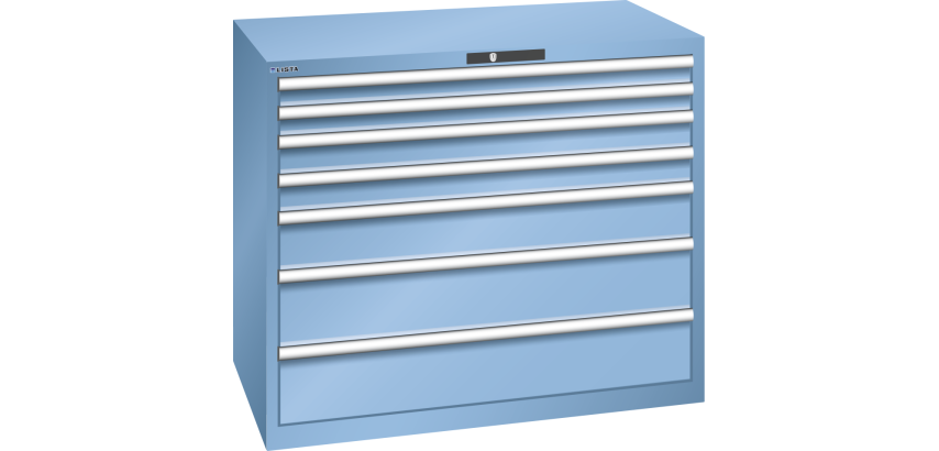 Armoire à tiroirs Lista 64 x 36E  H 100 x L 119,3  x P 72,5 cm 7 tiroirs Key Lock