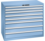 Armoire à tiroirs Lista 64 x 36E  H 100 x L 119,3  x P 72,5 cm 8 tiroirs Key Lock