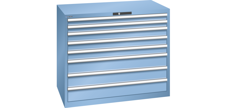 Armoire à tiroirs Lista 64 x 36E  H 100 x L 119,3  x P 72,5 cm 8 tiroirs Key Lock