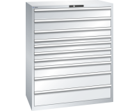 LISTA - Armoire à tiroirs (HxLxP) 145 x 119,3 x 72,5 cm KEY Lock R7035