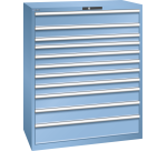 Armoire à tiroirs Lista 64 x 36E  H 145 x L 119,3  x P 72,5 cm 11 tiroirs Key Lock