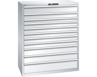 LISTA - Armoire à tiroirs (HxLxP) 145 x 119,3 x 72,5cm KEY Lock R7035