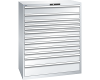 LISTA - Armoire à tiroirs (HxLxP) 145 x 119,3 x 72,5 cm KEY Lock R7035