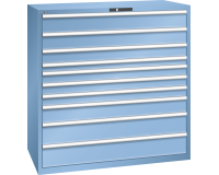 LISTA - Armoire à tiroirs (HxLxP) 145 x 143,1 x 72,5cm KEY Lock R5012