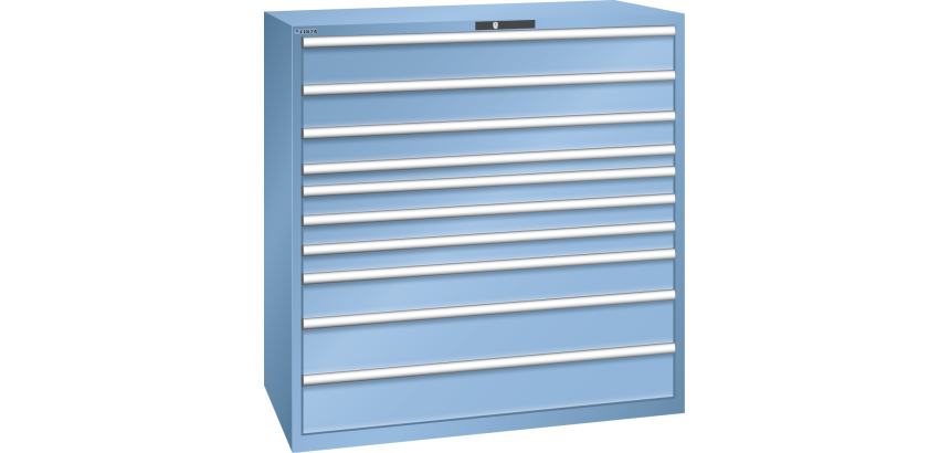 Armoire à tiroirs Lista 78 x 36E  H 145 x L 143,1 x P 72,5 cm 10 tiroirs Key Lock
